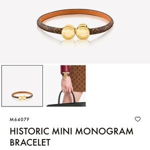 Authentic Louis Vuttion Historic Mini Monogram Bracelet